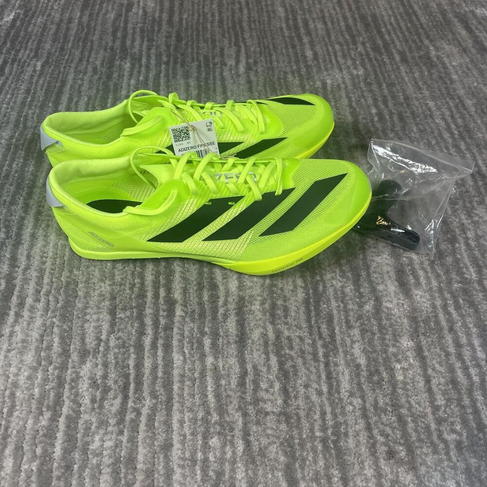 Adidas Adizero Finesse Shoes Mens Size 8.5 Yellow Sprint Track Running Spikes